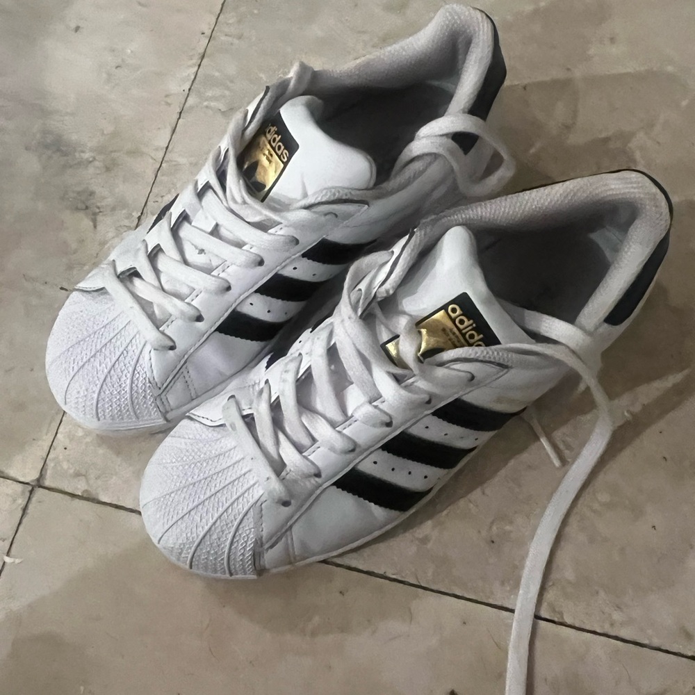 Adidas Classic White and Black Sneakers